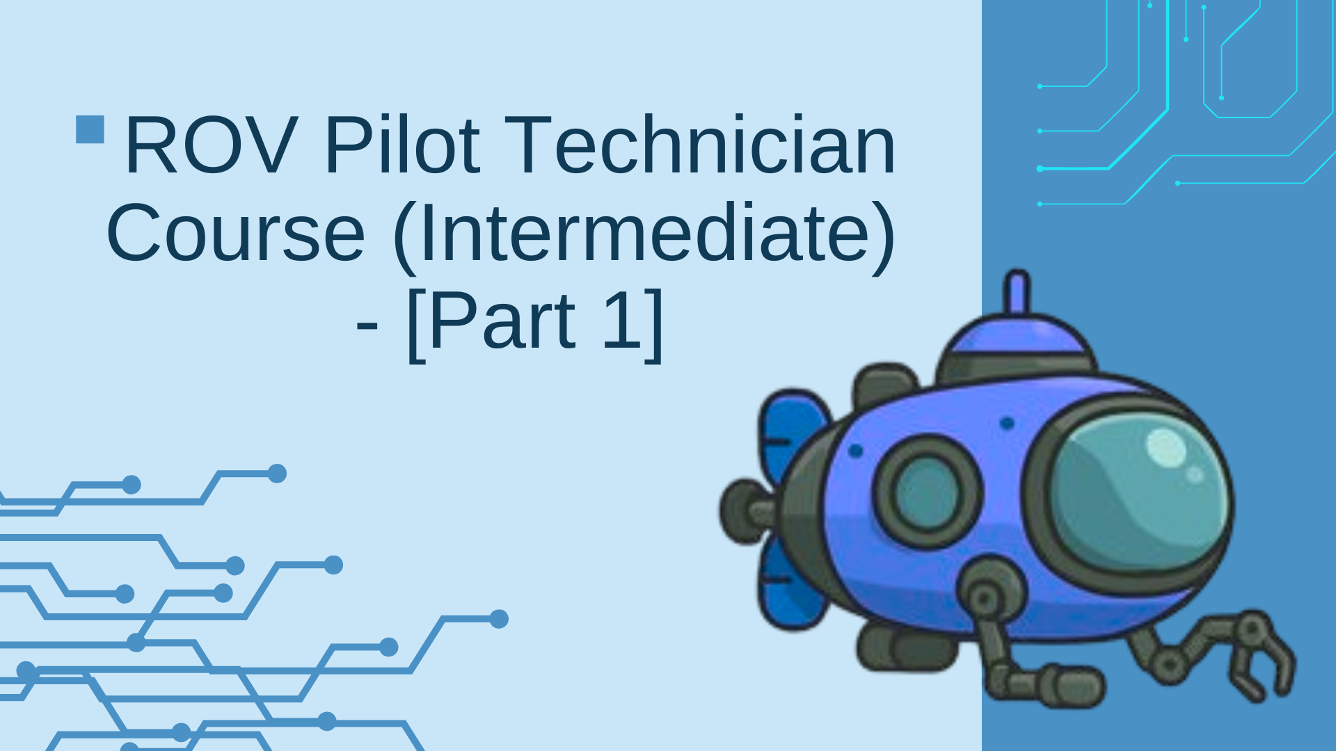 ROV Pilot Technician Course (Intermediate) - [Part 1]